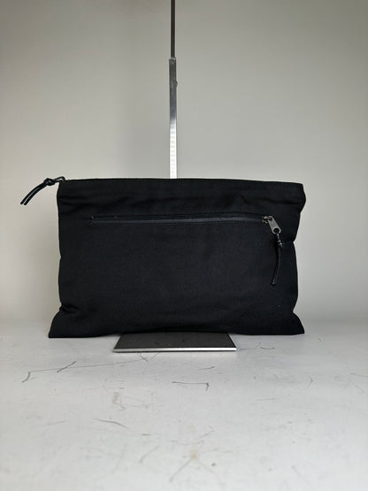 Vintage Balenciaga Technical Fabric Cosmetic Pouch Black Silver