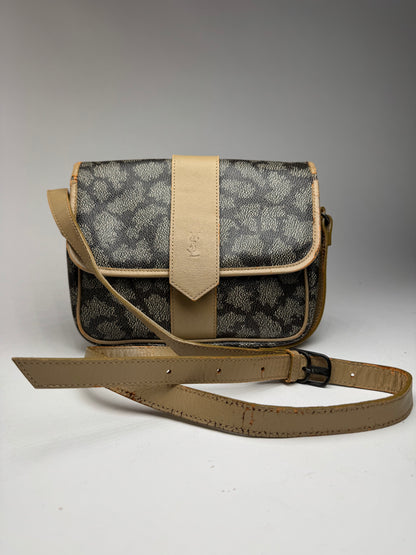 Sac vintage Yves Saint Laurent en cuir gris marron