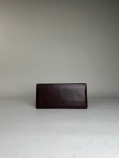 Vintage Saint Laurent Grained Leather Wallet Brown