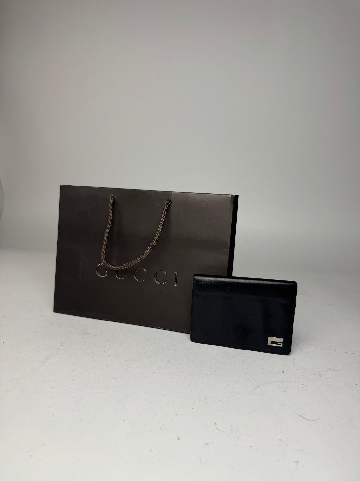 Vintage Gucci Leather Card Holder Black