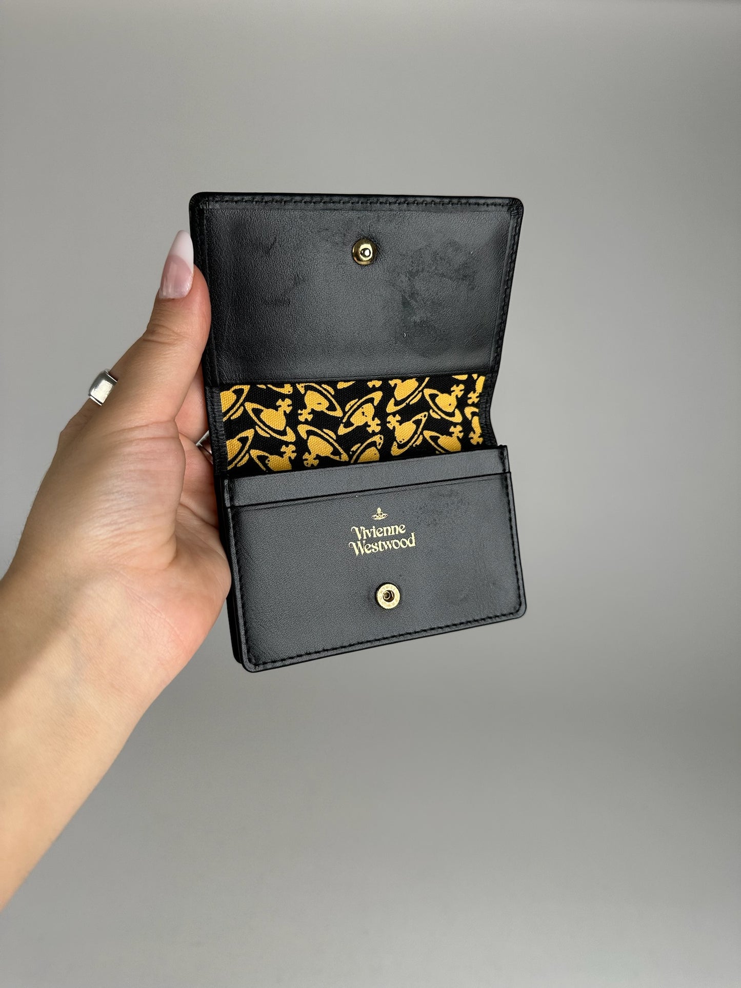 Vintage Vivienne Westwood Leather Card Holder Black