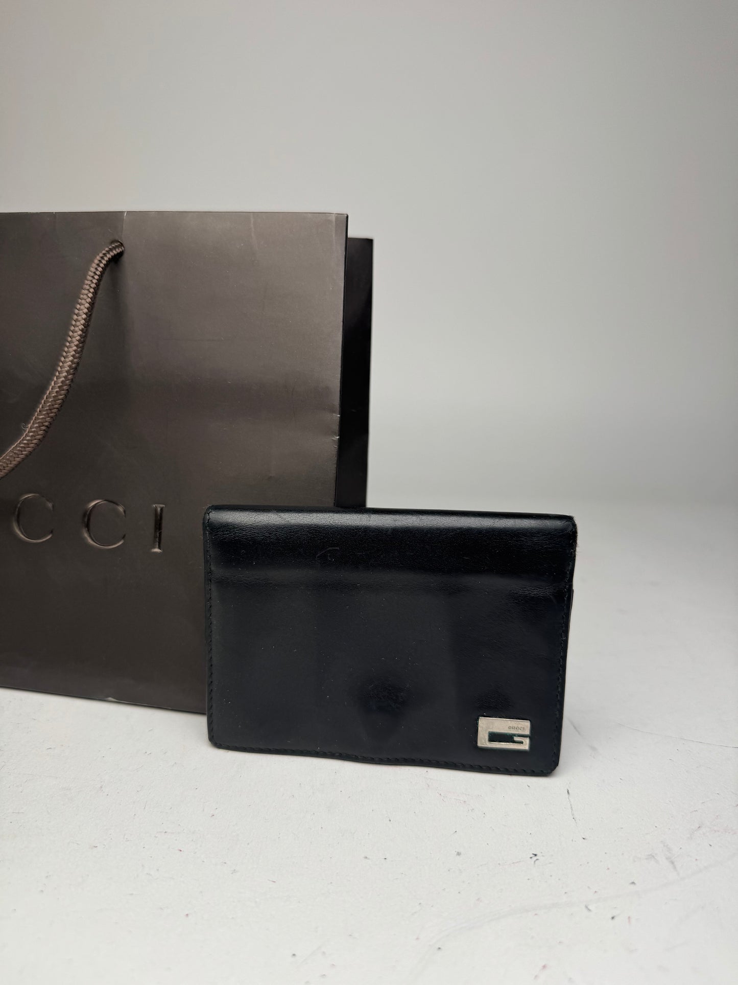 Vintage Gucci Leather Card Holder Black