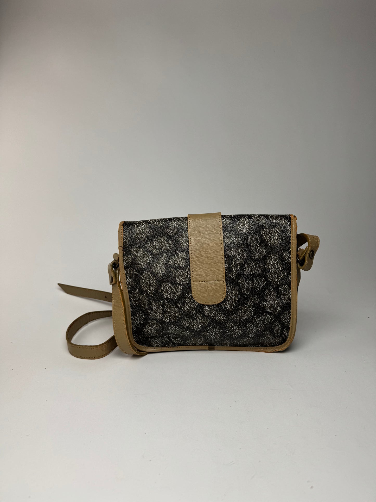Sac vintage Yves Saint Laurent en cuir gris marron