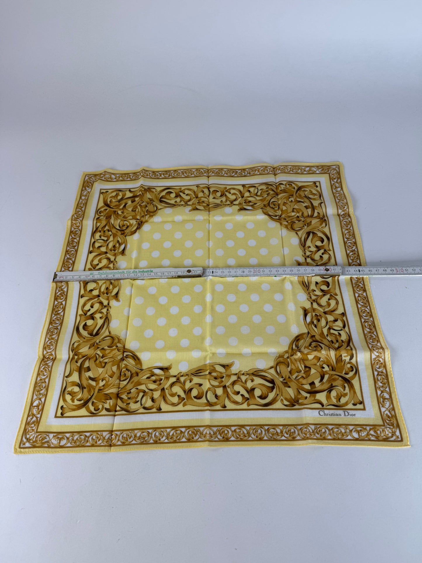 Vintage Dior Baroque Scarf White Gold