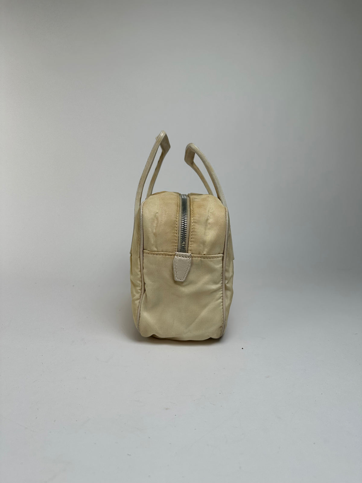 Vintage Loewe Bifold Bag Cream Silver Late 1990s