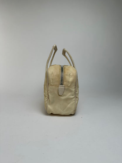 Vintage Loewe Bifold Bag Cream Silver Late 1990s