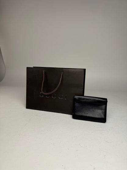 Vintage Gucci Leather Card Holder Black