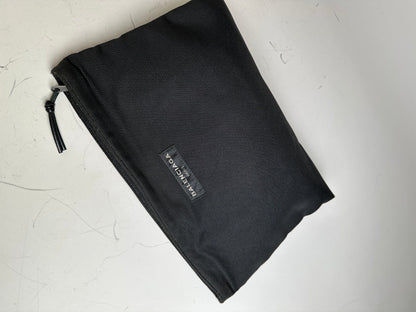 Vintage Balenciaga Technical Fabric Cosmetic Pouch Black Silver
