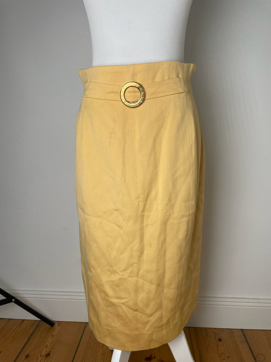 Vintage Celine Paris Skirt Yellow 38/M