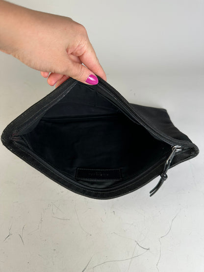 Vintage Balenciaga Technical Fabric Cosmetic Pouch Black Silver