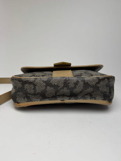 Sac vintage Yves Saint Laurent en cuir gris marron