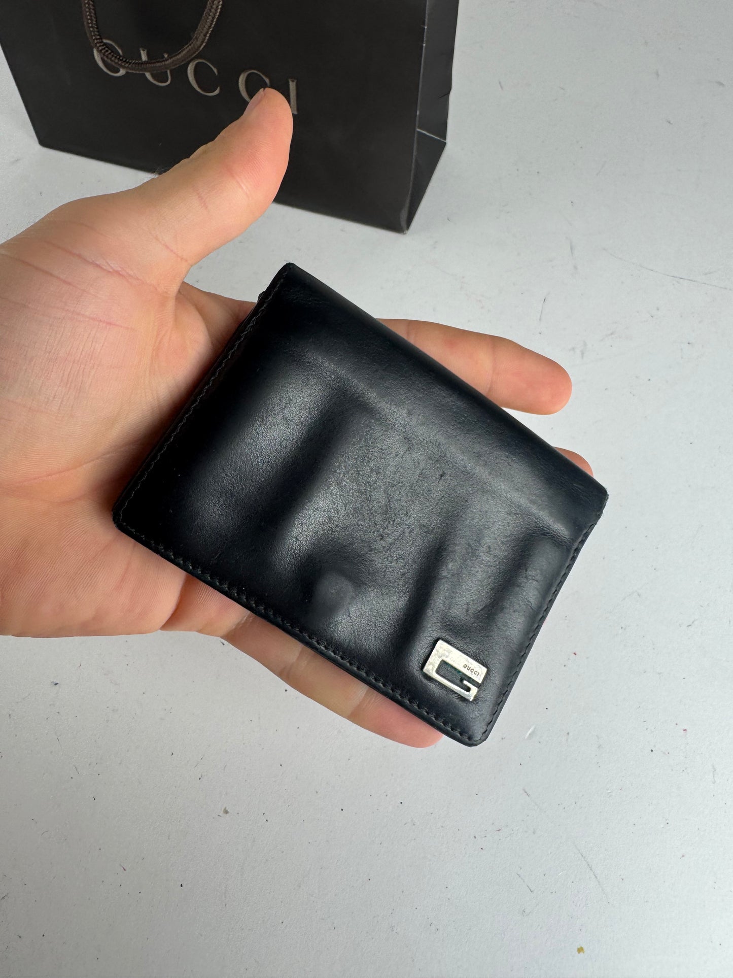 Vintage Gucci Leather Card Holder Black