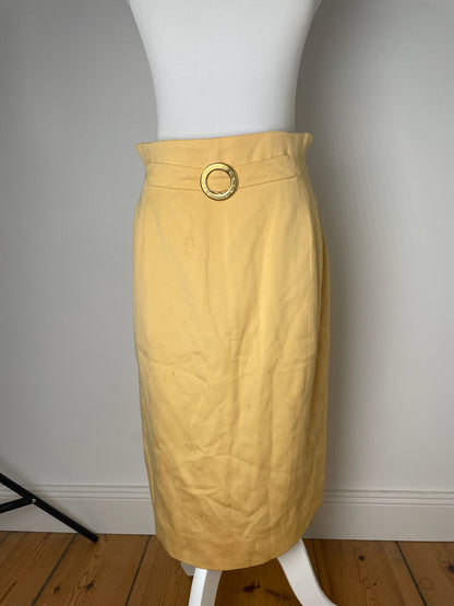 Vintage Celine Paris Skirt Yellow 38/M
