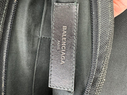 Vintage Balenciaga Technical Fabric Cosmetic Pouch Black Silver