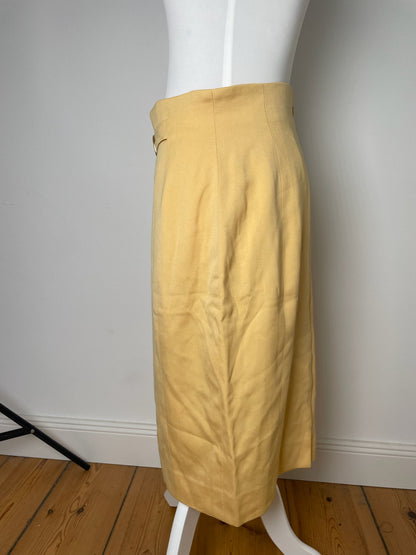 Vintage Celine Paris Skirt Yellow 38/M