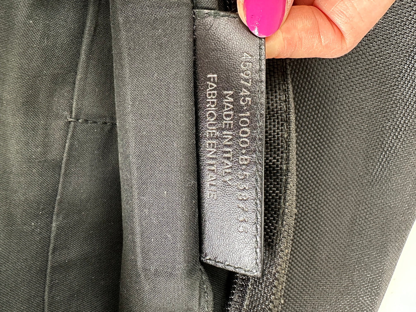 Vintage Balenciaga Technical Fabric Cosmetic Pouch Black Silver