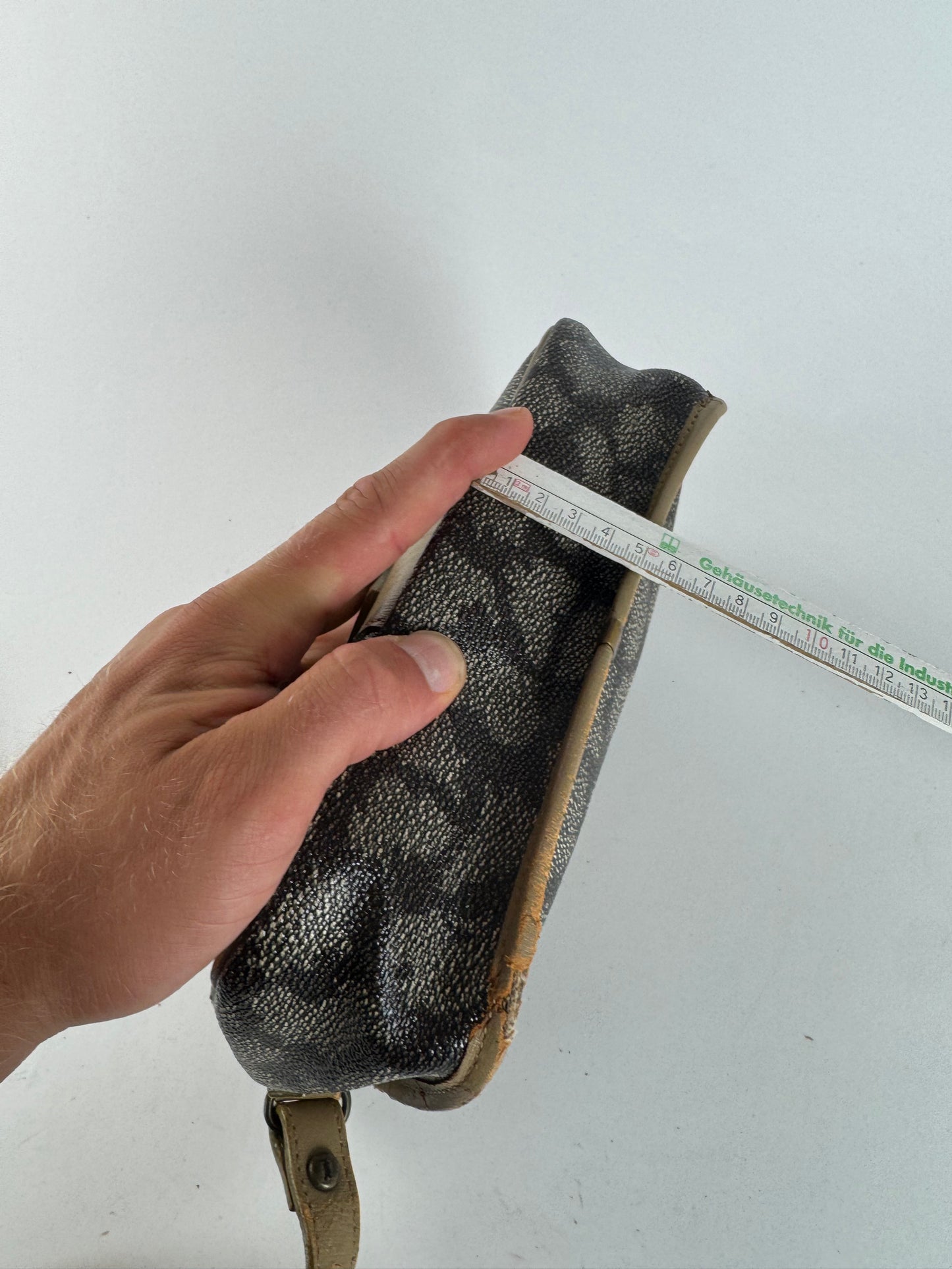 Sac vintage Yves Saint Laurent en cuir gris marron