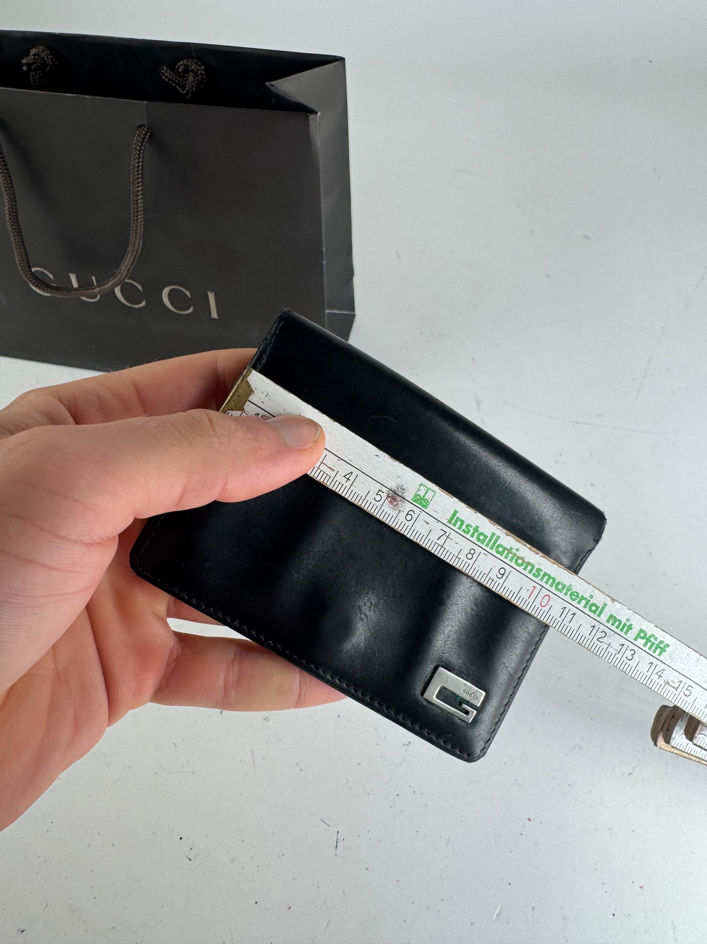 Vintage Gucci Leather Card Holder Black