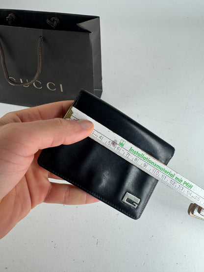 Vintage Gucci Leather Card Holder Black