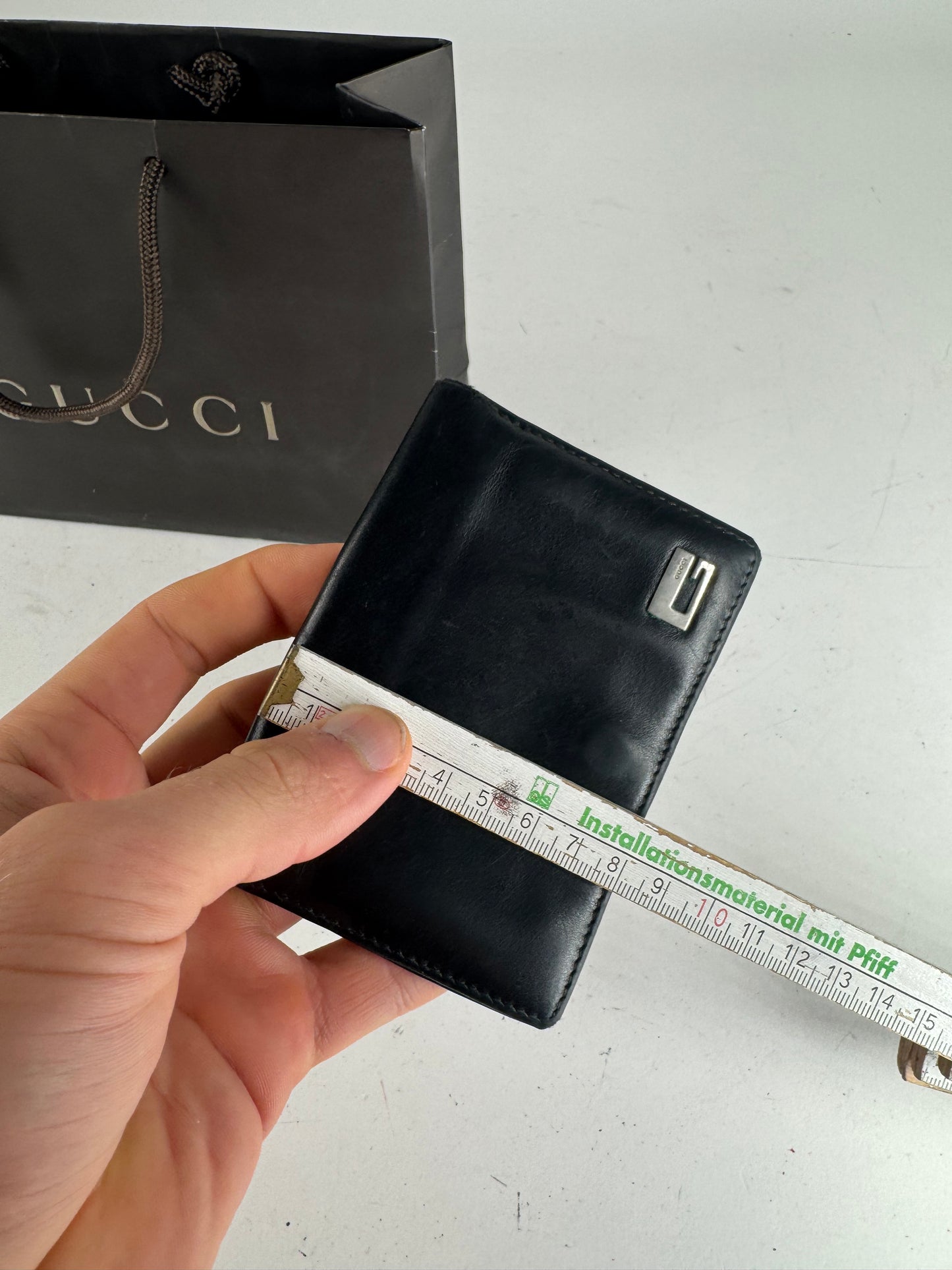 Vintage Gucci Leather Card Holder Black