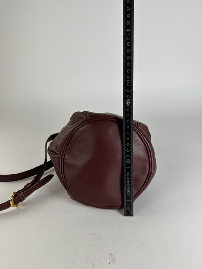 Vintage Cartier Must de Cartier Sac Seau Leather Bucket Bag Bordeaux