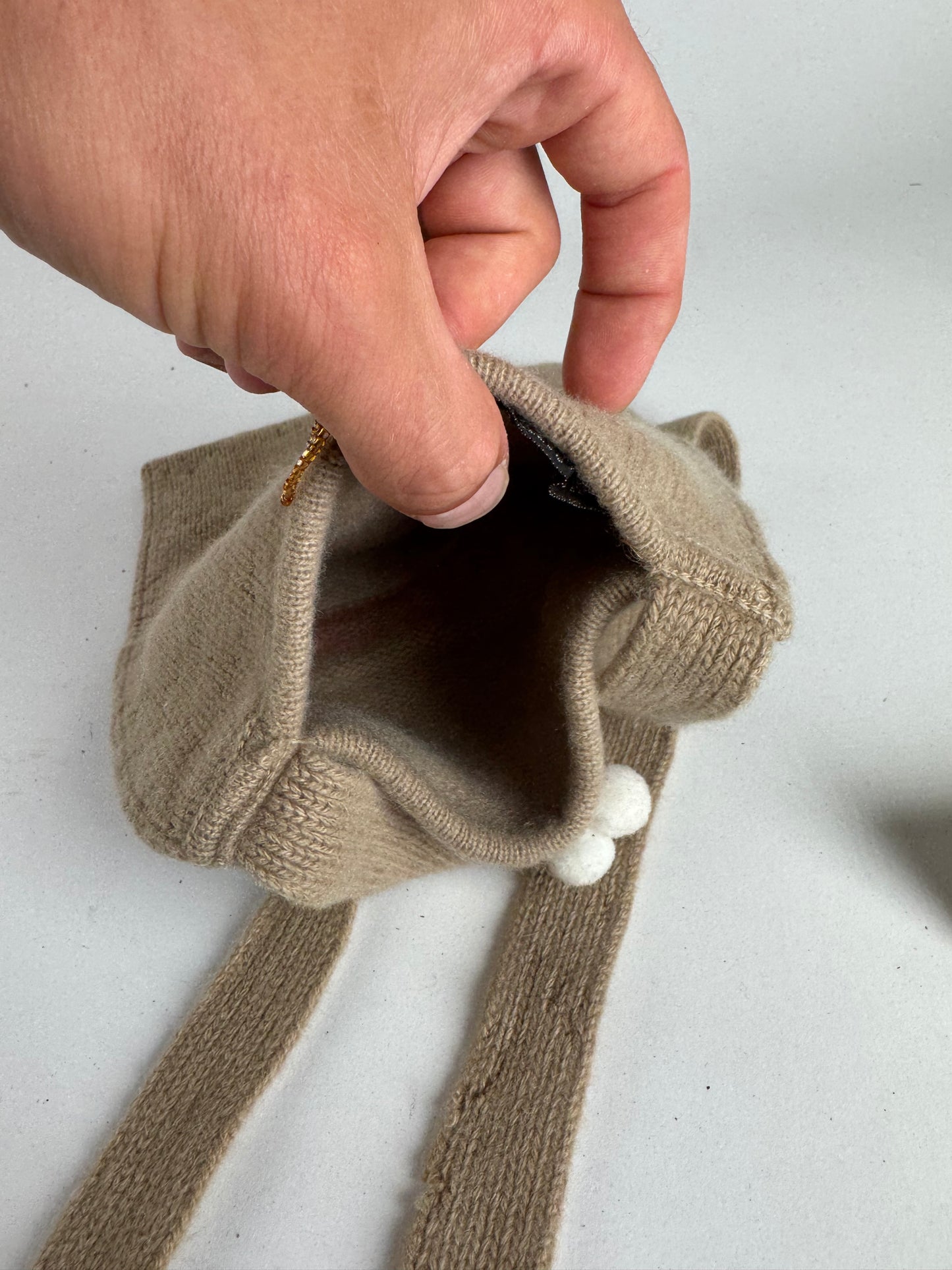 Sac vintage en cachemire Bottega Veneta marron