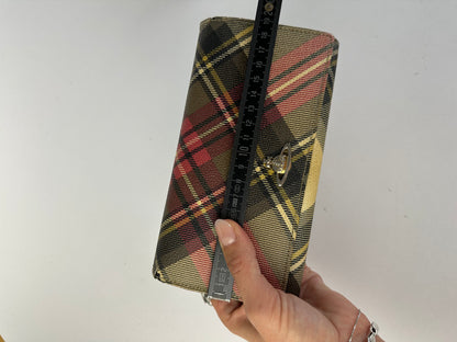 Vintage Vivienne Westwood Tartan Bifold Wallet Late 1990s Beige Burgundy