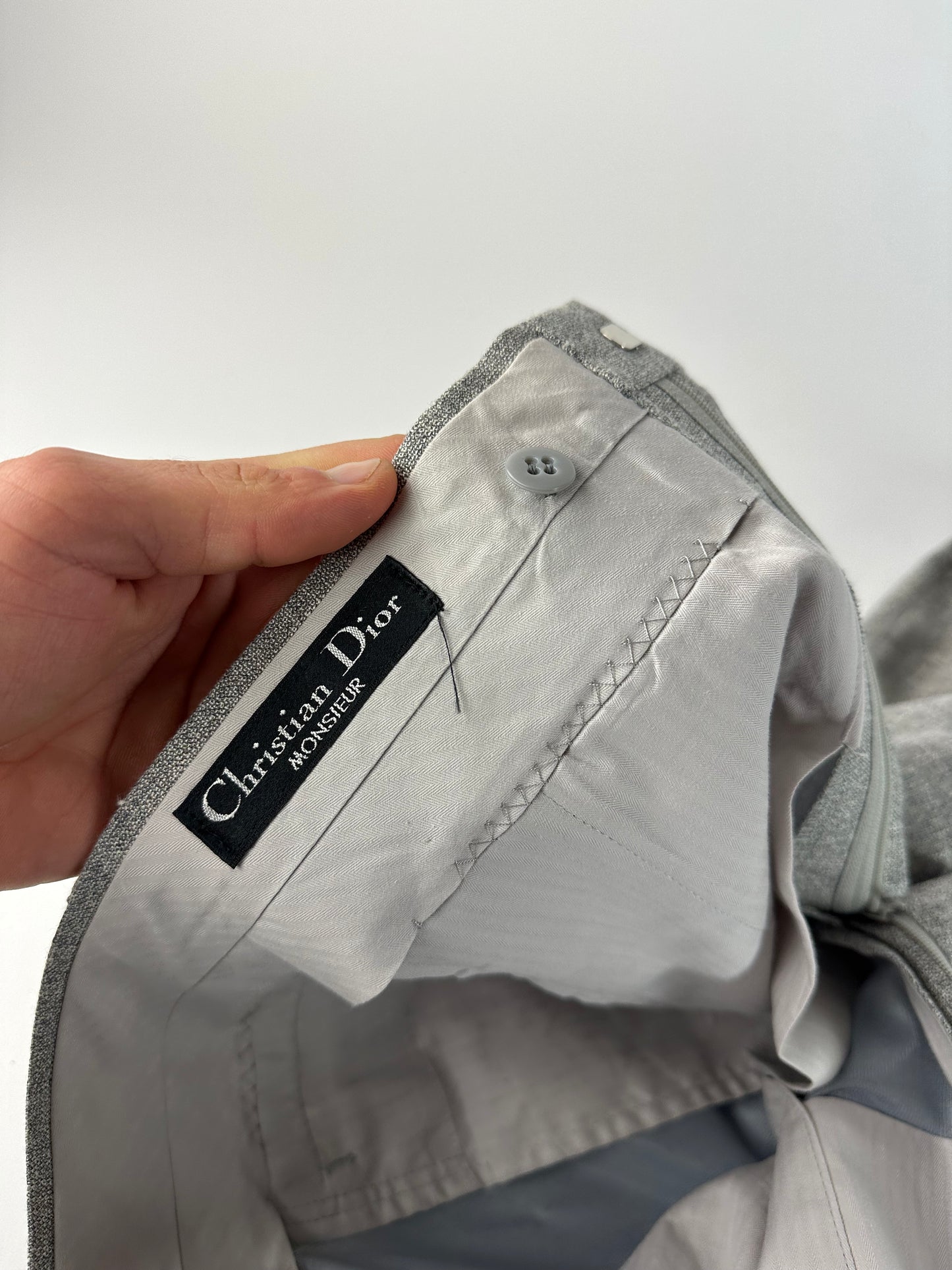 Vintage Dior Men’s Wool Pants Grey