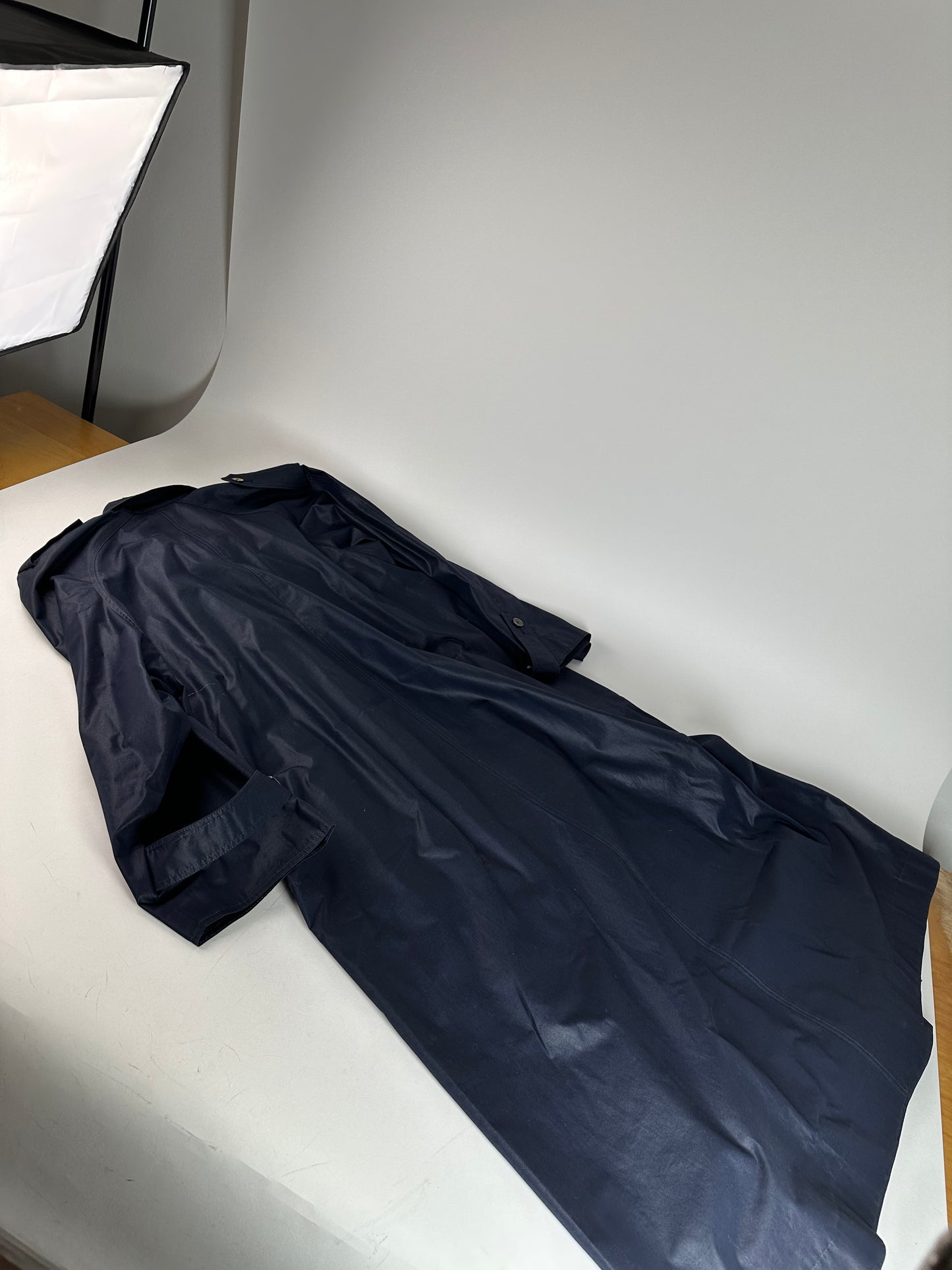 Vintage Chloé Single Breasted Trench Coat Navy L