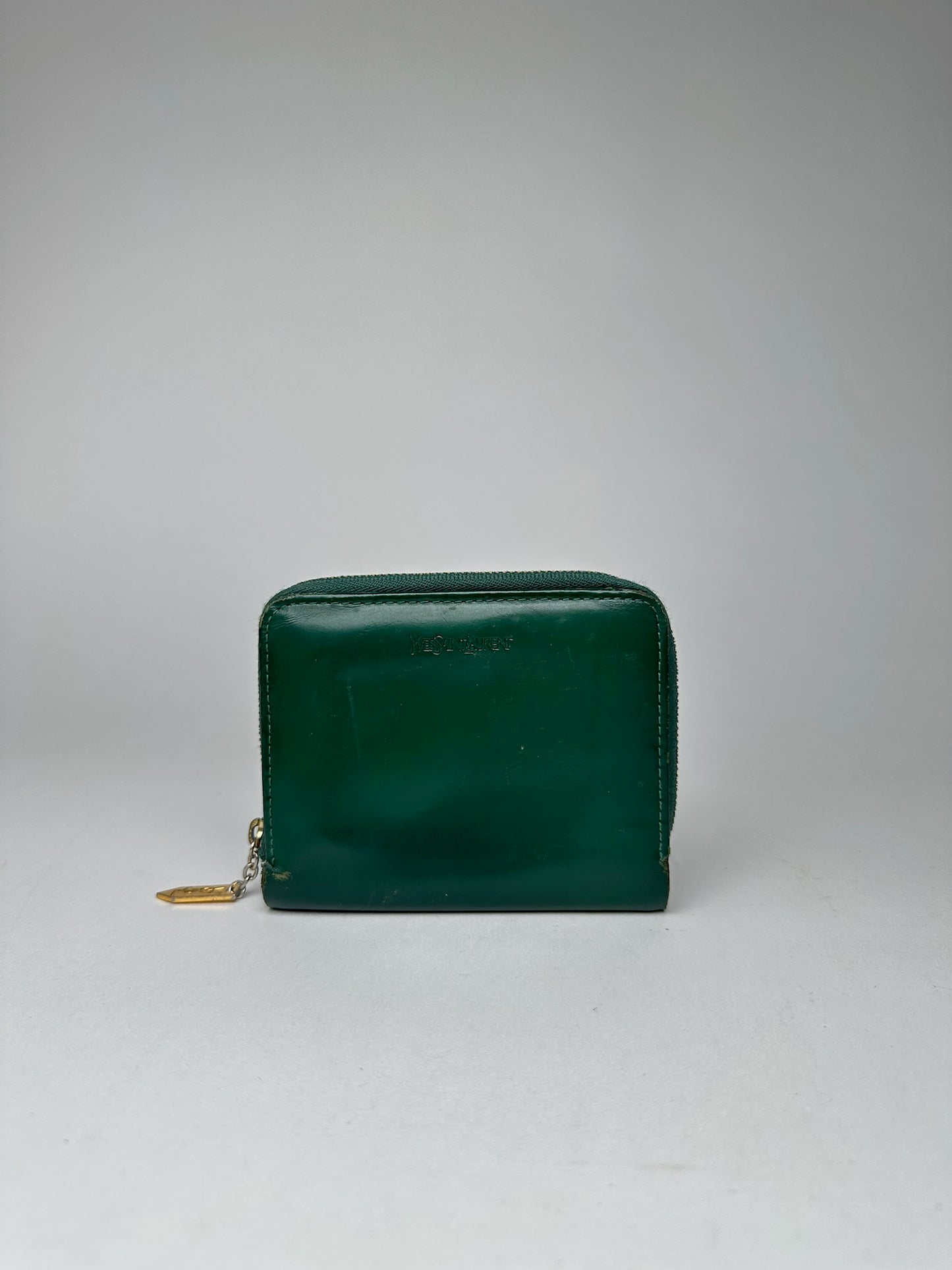 Vintage Yves Saint Laurent Leather Wallet Green