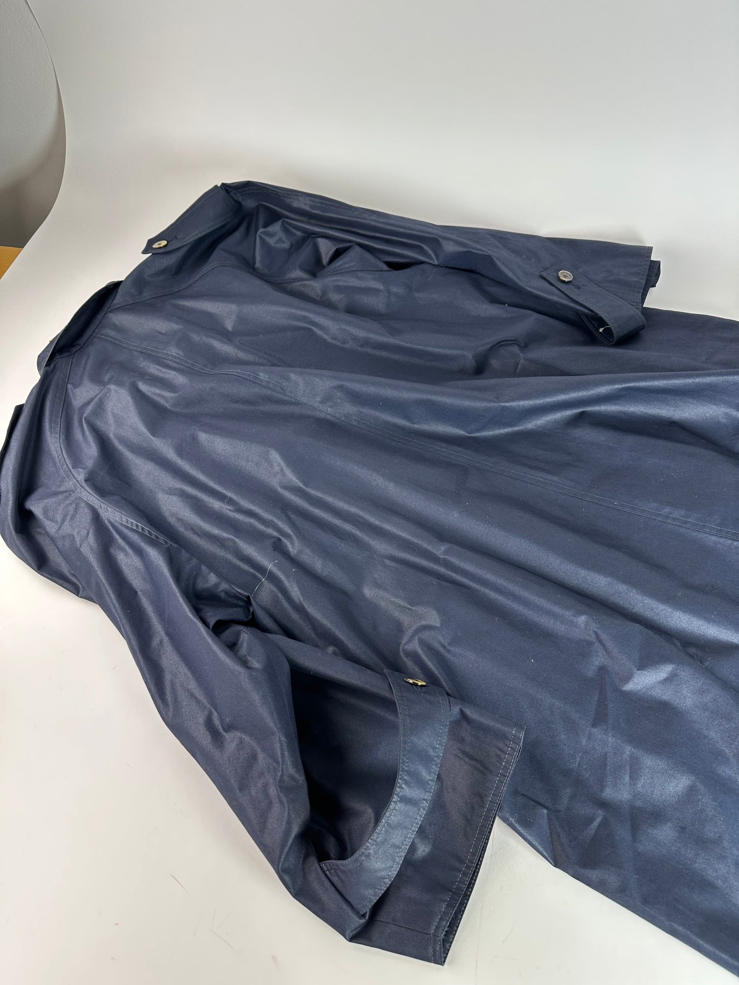Vintage Chloé Single Breasted Trench Coat Navy L