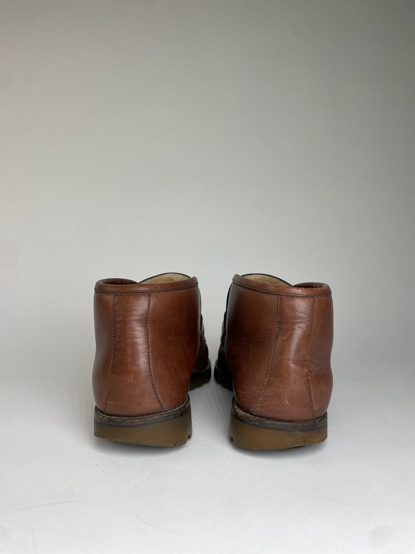 Vintage Gucci Horsebit Leather Boots Brown