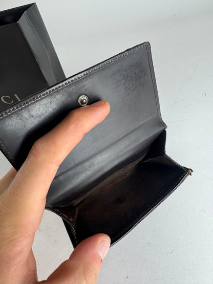 Vintage Gucci Jackie Monogram Wallet Brown Black