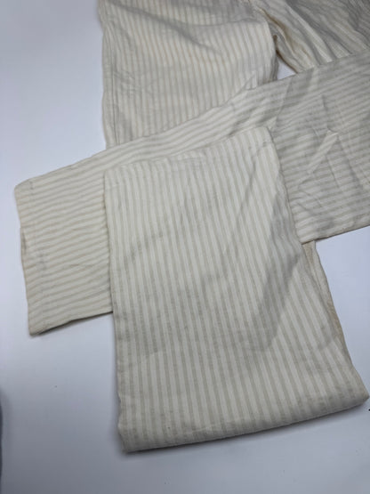 Vintage Versace pants white beige striped M