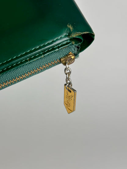 Vintage Yves Saint Laurent Leather Wallet Green