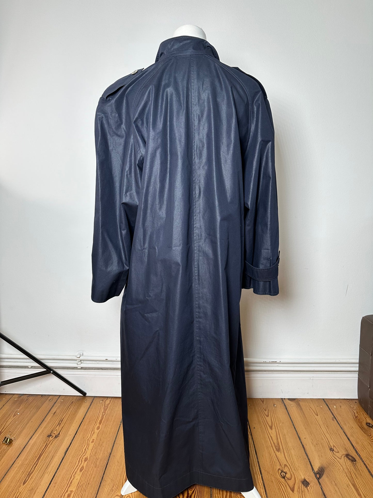 Vintage Chloé Single Breasted Trench Coat Navy L