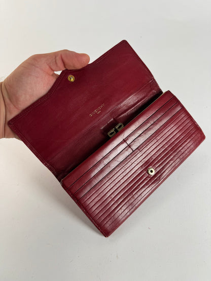 Vintage Givenchy Leather wallet red