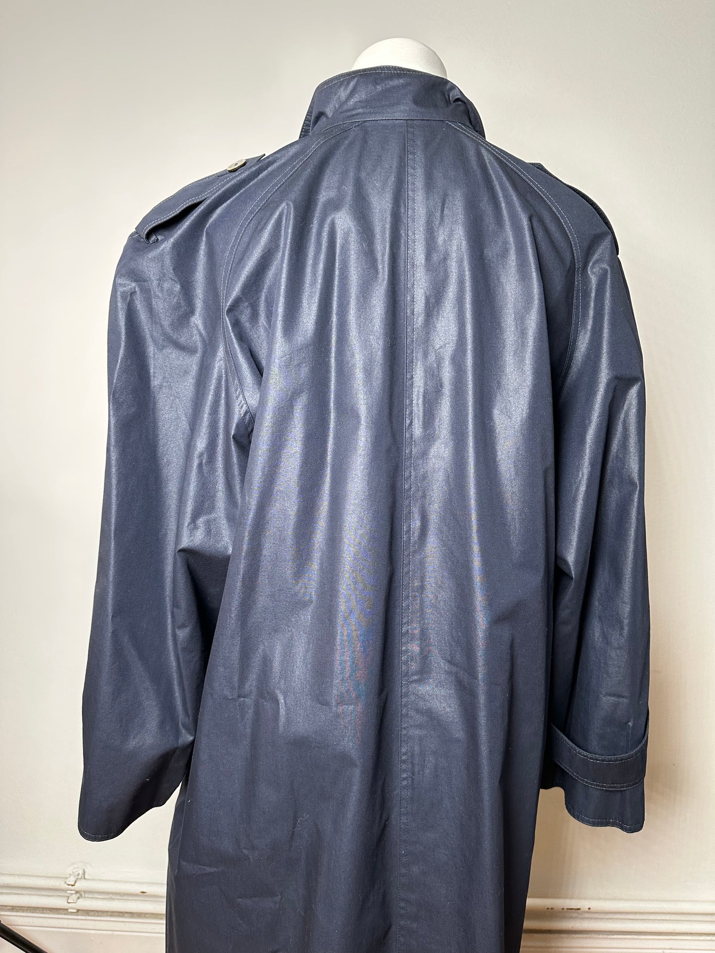 Vintage Chloé Single Breasted Trench Coat Navy L