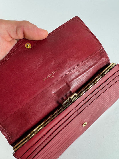 Vintage Givenchy Leather wallet red