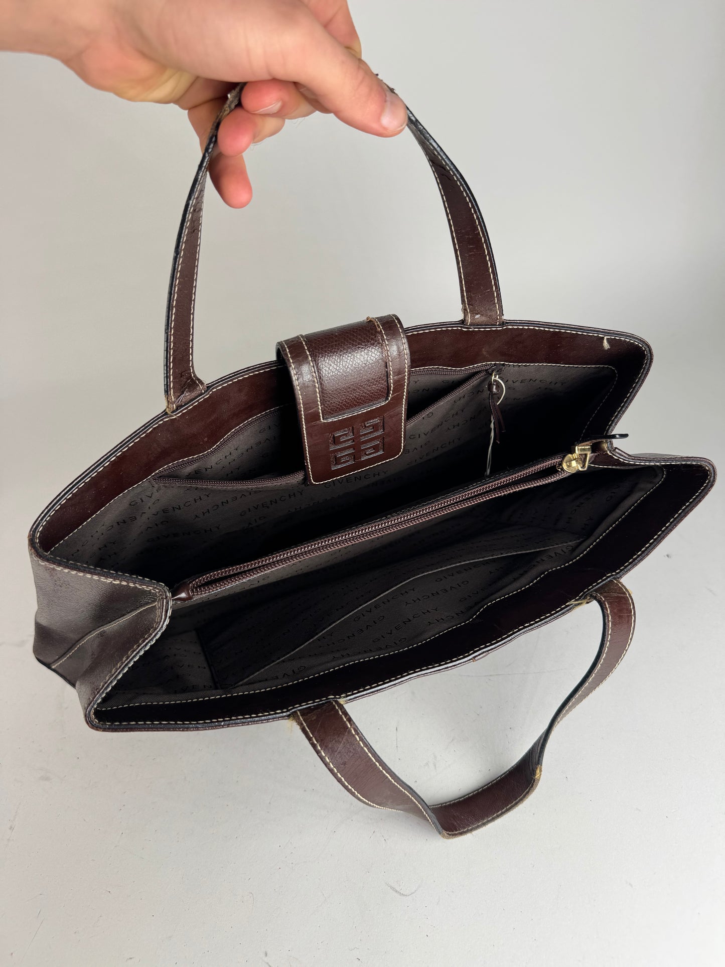 Vintage Givenchy Leather Handbag Brown