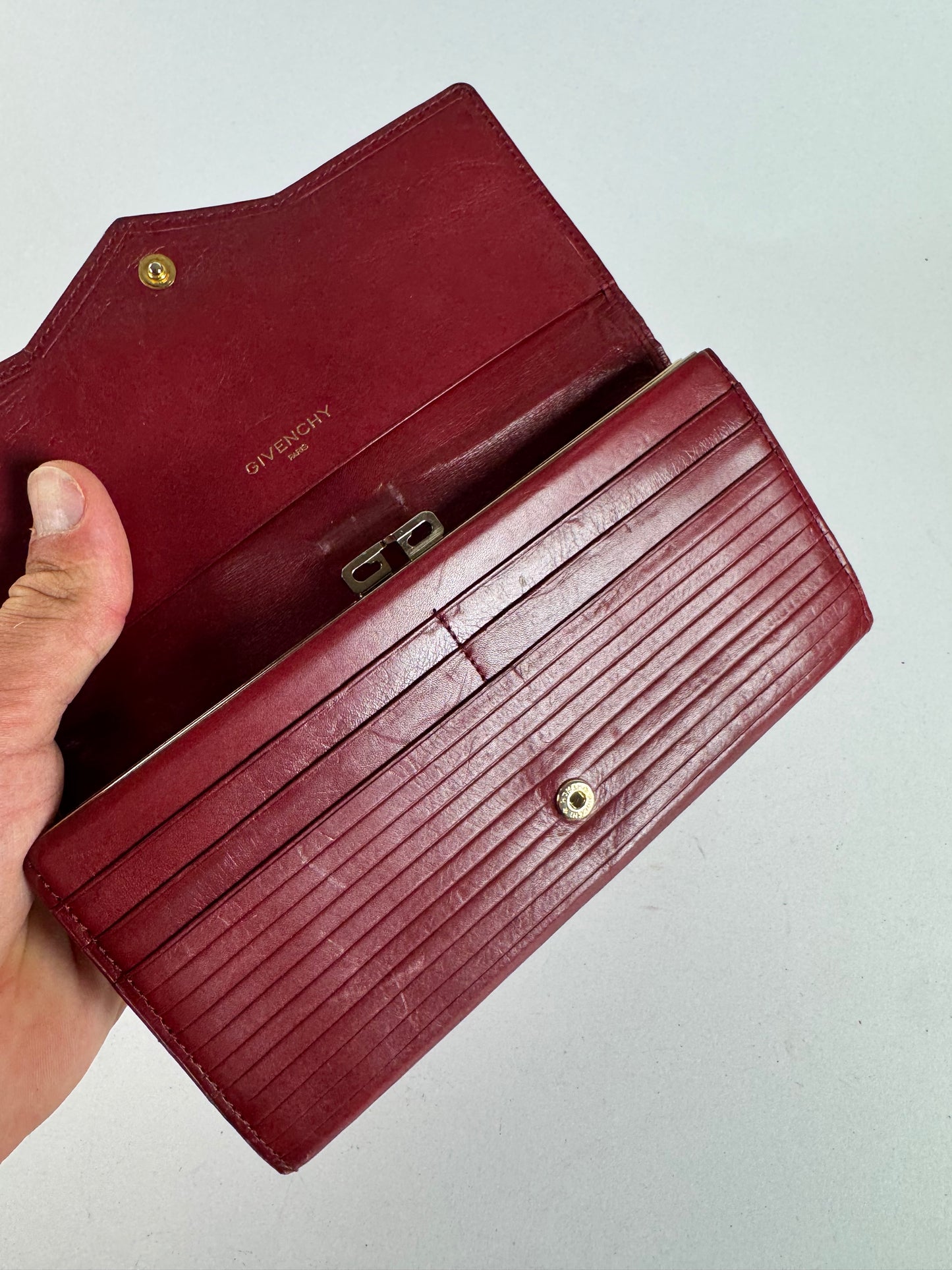 Vintage Givenchy Leather wallet red