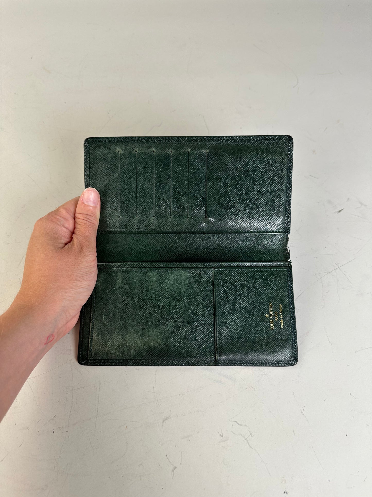 Vintage Louis Vuitton Epi Leather Wallet Dark Green