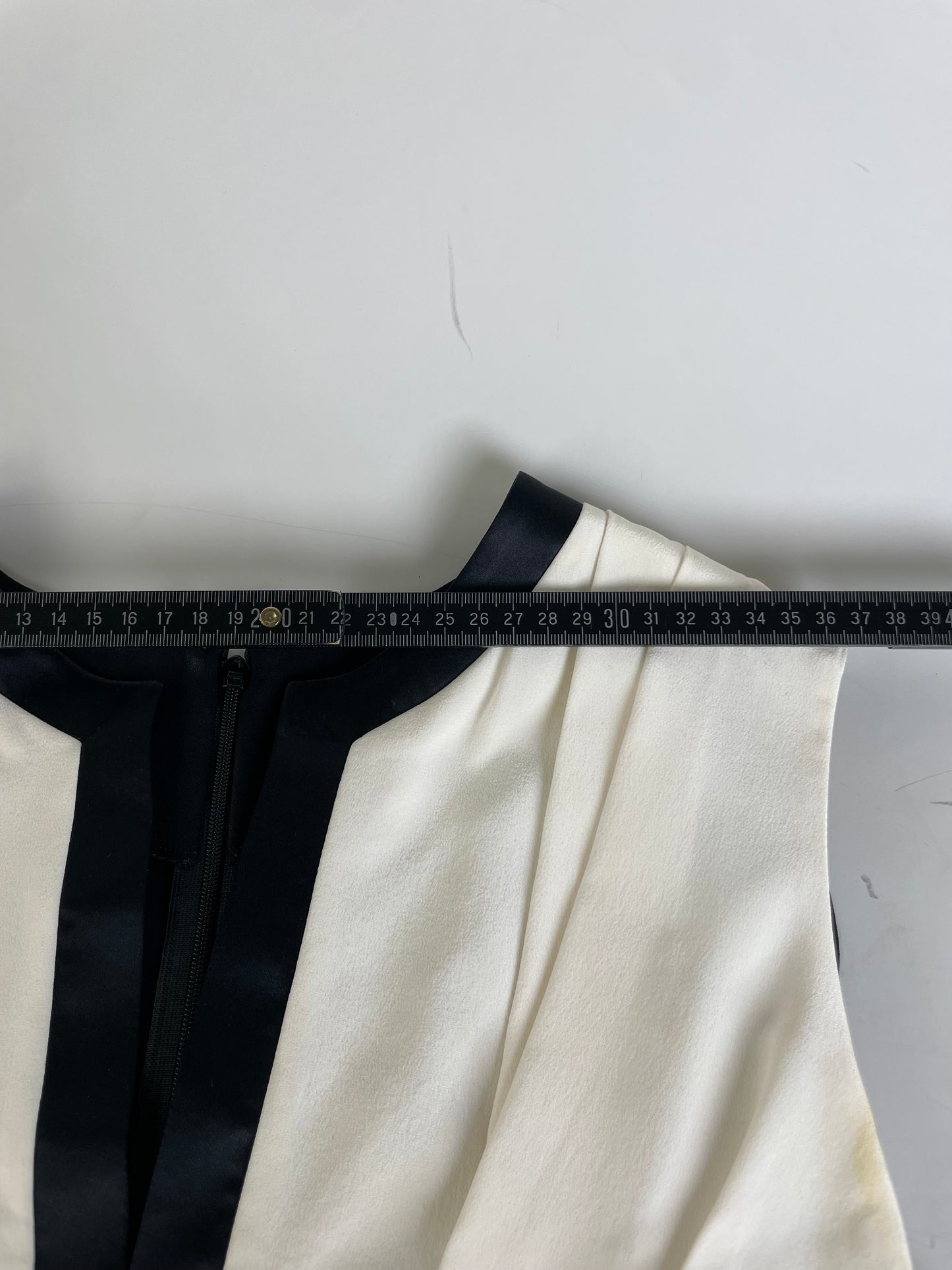 Vintage Givenchy Silk Dress Black Cream M