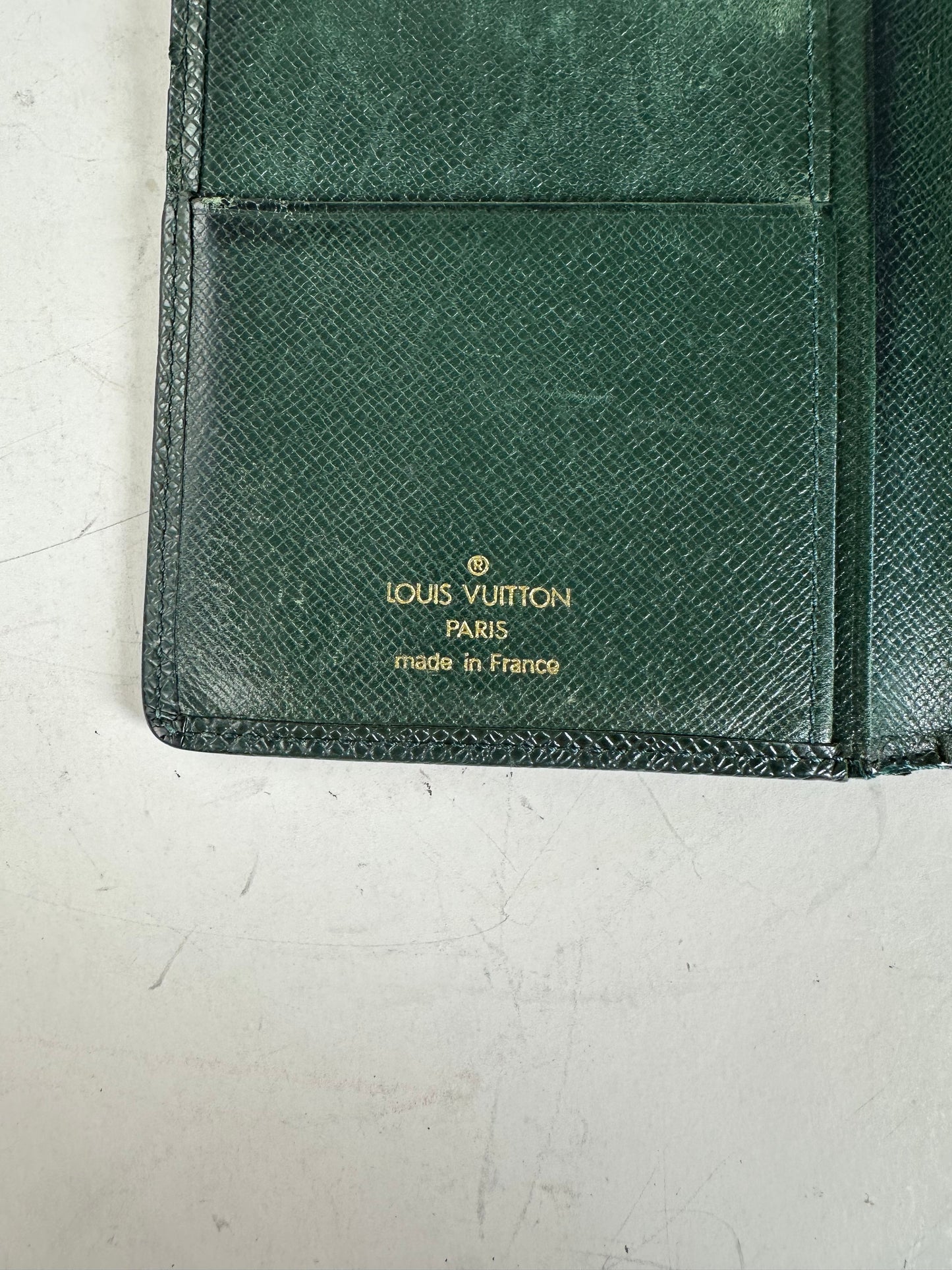 Vintage Louis Vuitton Epi Leather Wallet Dark Green