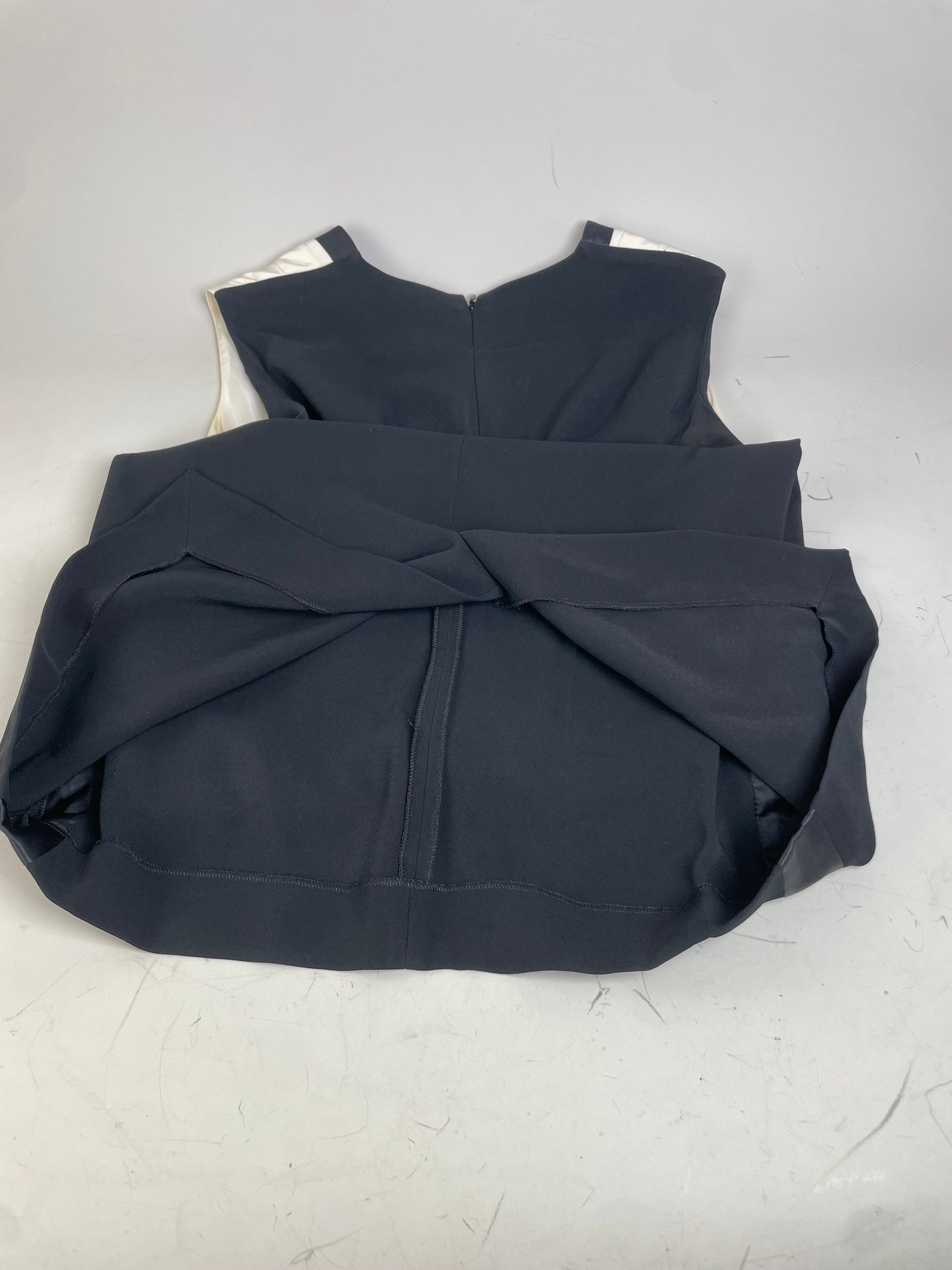Vintage Givenchy Silk Dress Black Cream M