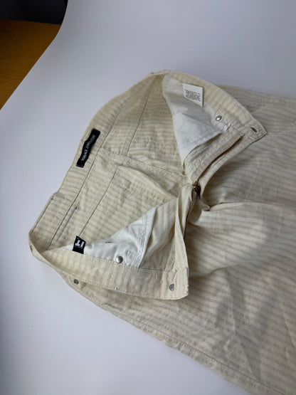 Vintage Versace pants white beige striped M
