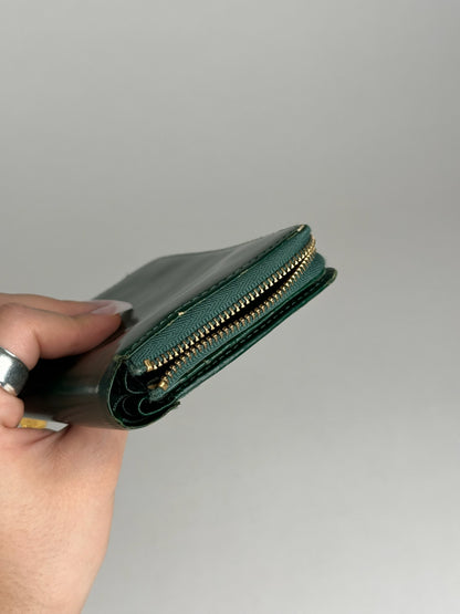 Vintage Yves Saint Laurent Leather Wallet Green