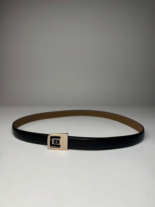 Vintage Yves Saint Laurent Leather Belt Black