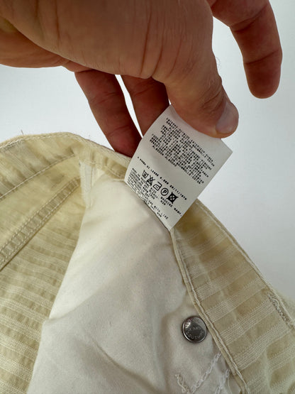 Vintage Versace pants white beige striped M