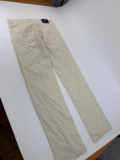 Vintage Versace pants white beige striped M